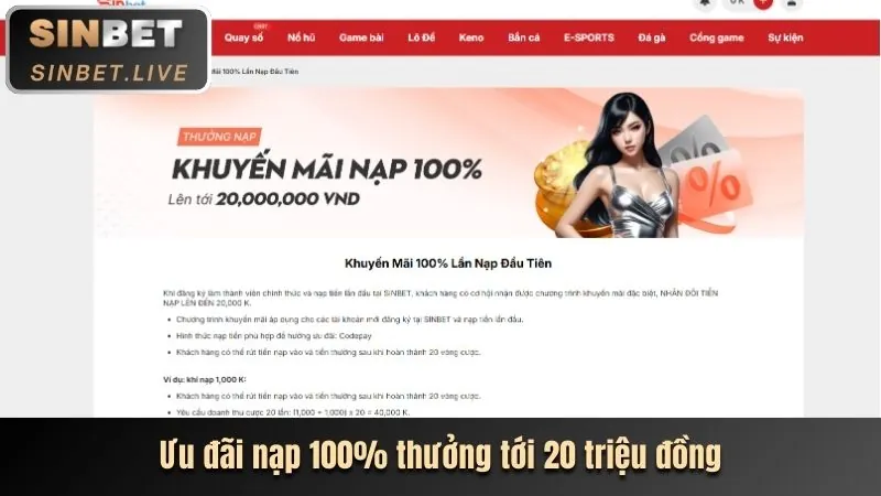 Hình ảnh tổng quan về Sinbet, nền tảng cá cược 188bet .250 hàng đầu Việt Nam